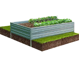 A mockup of a Planta Garden Bed - 2 Tiers - Planta Greenhouses