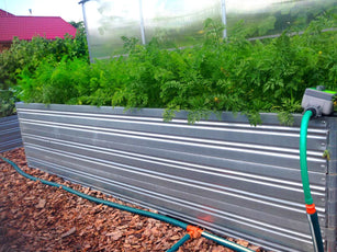 Plants and herbs growing in Planta Garden Bed - 3 Tiers